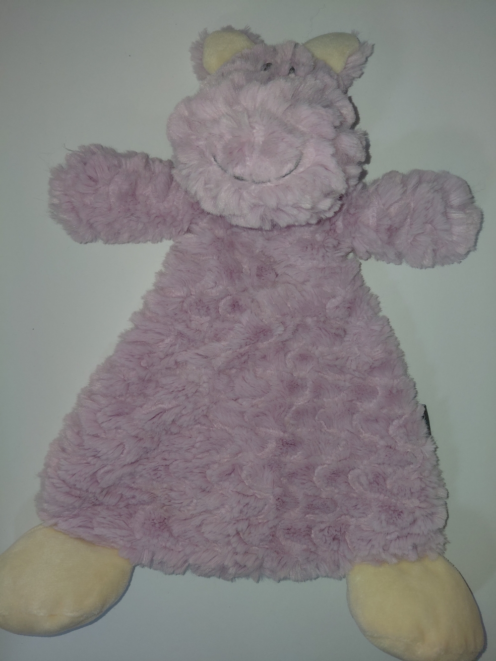 Demdaco Purple Harlow Hippo Lovey Security Blanket Plush